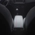 RATI ARMSTER 3 armrest SUZUKI SWIFT 2024- with manual handbrake  [black,vegan leather,red stitching]