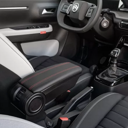 RATI ARMSTER 3 armrest CITROEN C3 2024-  [black, vegan leather, red stitching]