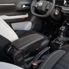   RATI ARMSTER 3 armrest CITROEN C3 AIRCROSS 2024-  [black, vegan leather, red stitching]
