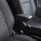 RATI ARMSTER 3 seat mounted armrest CITROEN RELAY 2006- with original elbowrest, 2 seater [black,vegan leather,PP]